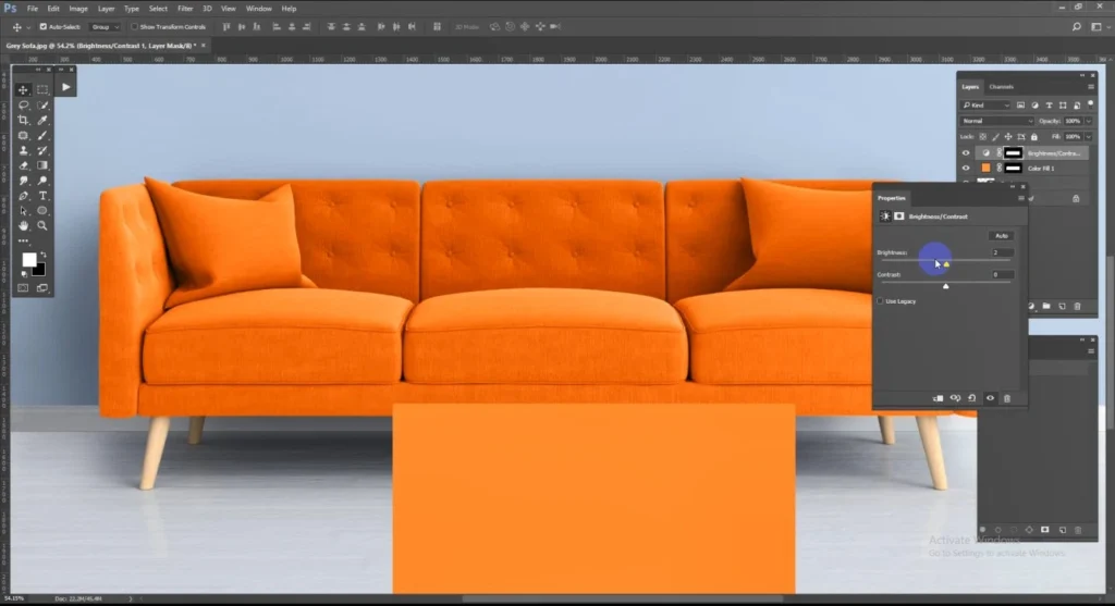 Change Sofa Color With Expert Color Adjustment Technique 7 how to change sofa colour in photoshop